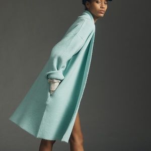 Anthropologie Sky Blue Mariel Longline Cardigan Sweater Coat OS etc